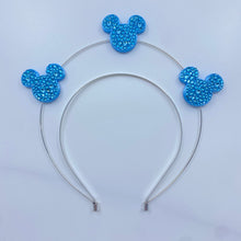 Load image into Gallery viewer, Aqua Mouse Halo Topper with Gem Detail
