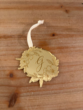 Load image into Gallery viewer, Custom Floral Monogram Ornament