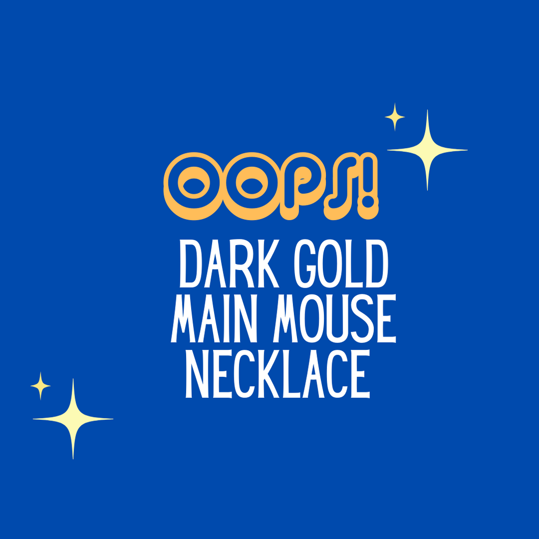 OOPSIE Dark Gold Main Mouse Necklace