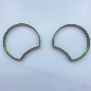 "Just Ears" Color Changing Cranberry + Pine Open Hoops